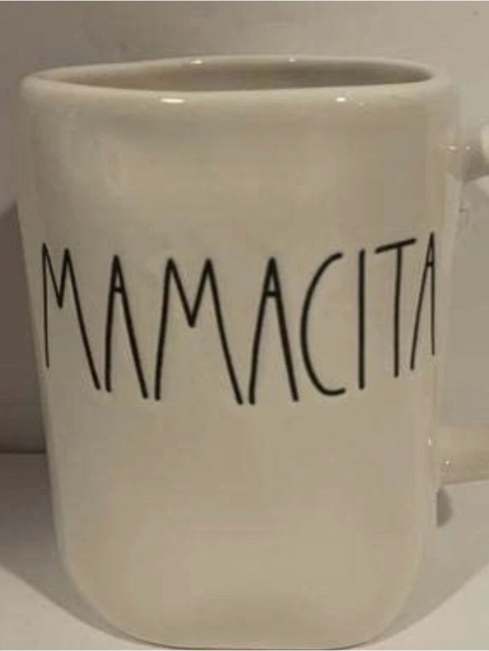 Rae Dunn MAMACITA Coffee Tea Mug  Farmhouse LL  VHTF White Black Lettering